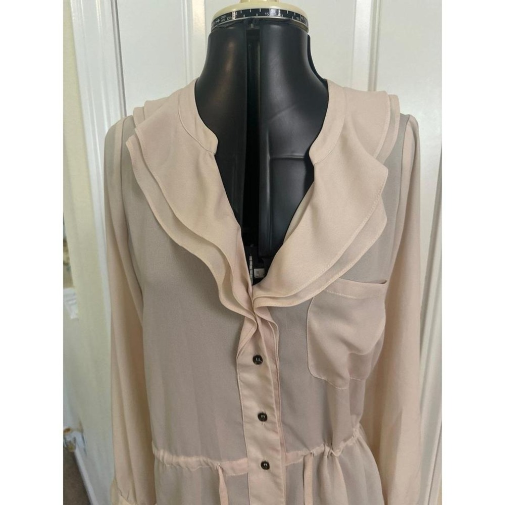 Heartloom Blush Color Long Sleeve Blouse, Size XS - Picture 2 of 6